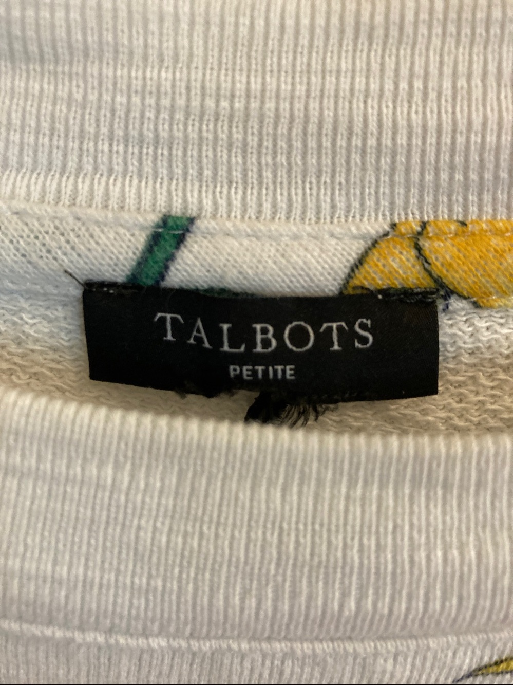 Talbots Floral Lightweight Long Sleeve Top - Multicolor Blooms - Picture 2 of 6